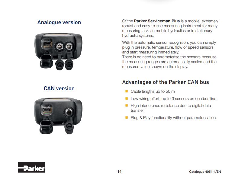 Parker Sensocontrol 8 - 300L/min Flow & Pressure Test Kit