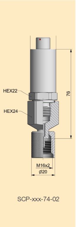 SCP-600-74-02 Analogue Pressure Sensor 0-600Bar range