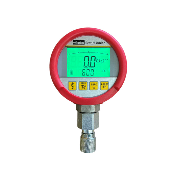 Parker K-SCJN-600-01 Service Junior Digital Pressure Gauge 44092644 K Calibration cert