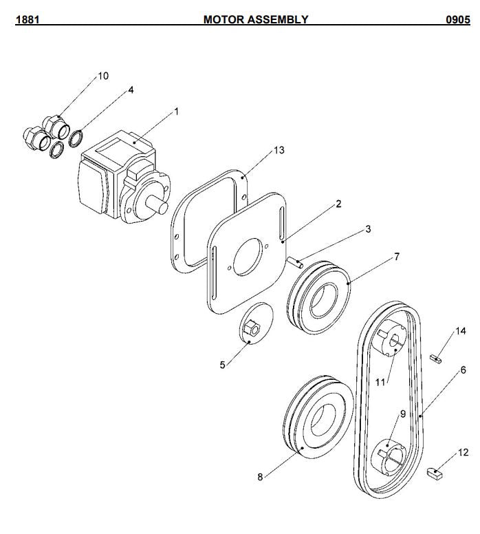 Bomford Hedgetrimmer 100L Motor 09.773.03