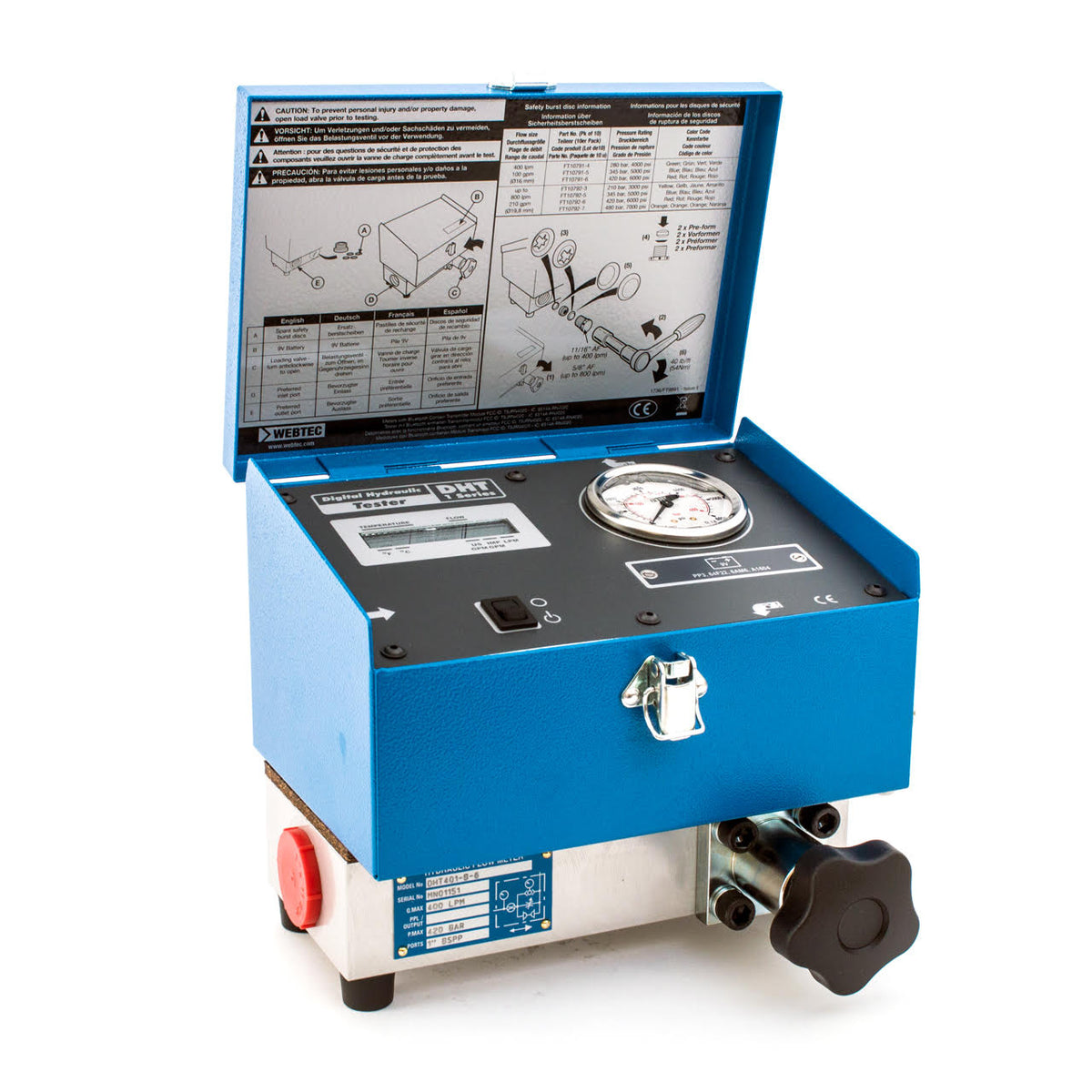 Webtec DHT401-B-6 Digital Hydraulic Test Unit 1" BSP Ports - Unwin Hydraulic Engineering